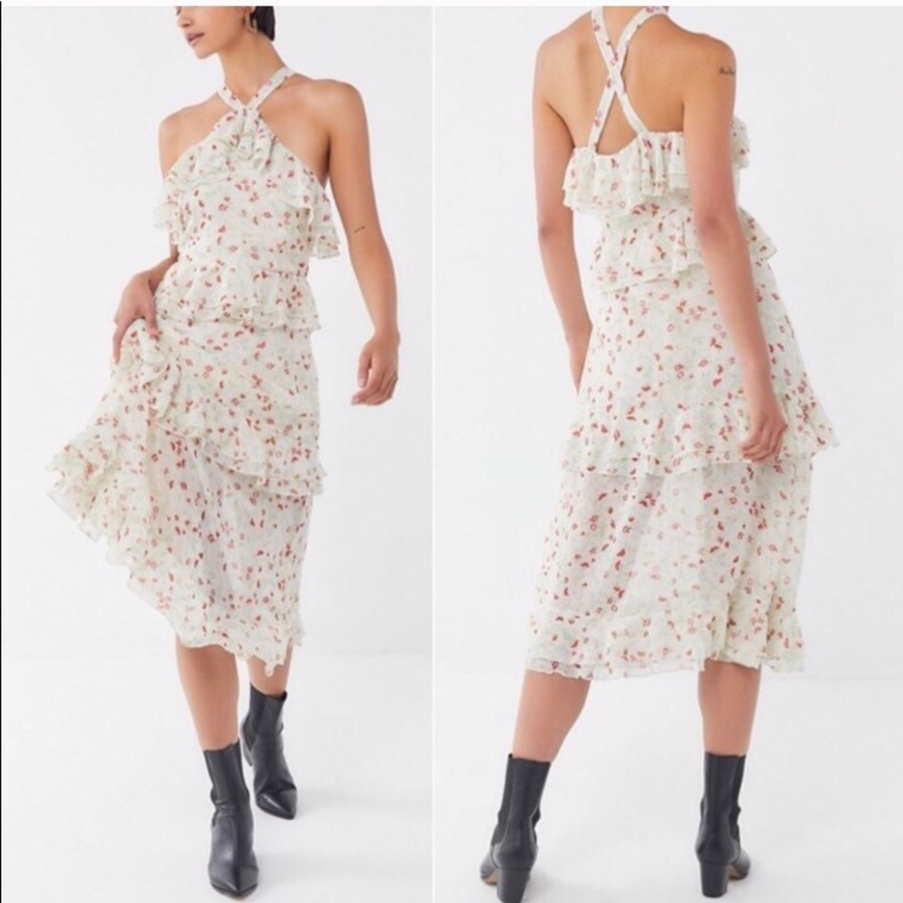 Urban Outfitters floral ruffle dress